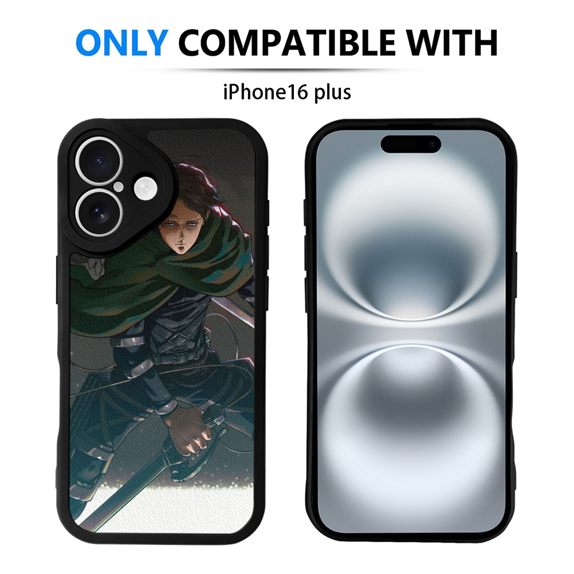 （画像用） 進撃の巨人 Attack on Titan 【iPhone 16シリーズ対応】シリコンスマホケース（レザー調） 材質：シリコン
